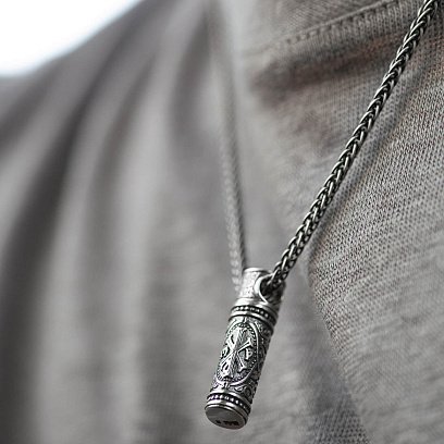 Серебряный кулон - мощевик 133087 №2