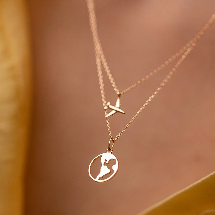 Колье в красном золоте "Кругосветное путешествие" кол01682 от ювелирного магазина Оникс - 11