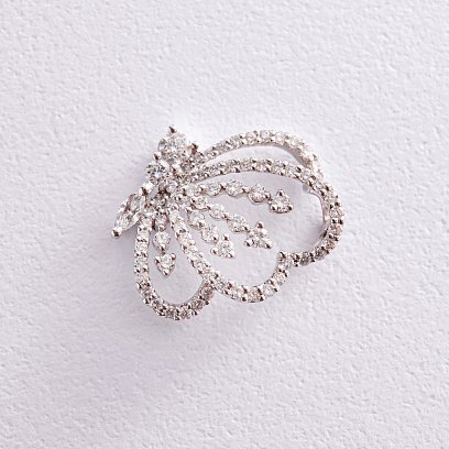 Золота підвіска "Метелик" з діамантами пкит279 №3