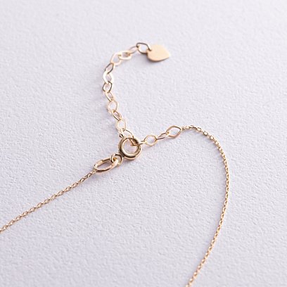 Кольє з одним фіанітом (жовте золото) кол02282 №8