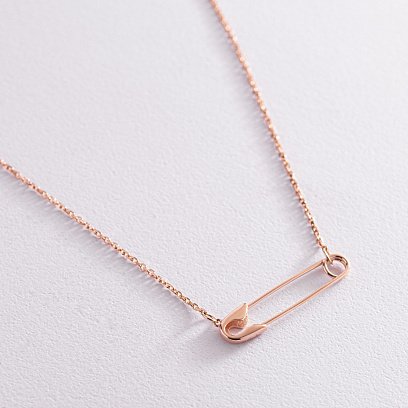 Кольє "Шпилька" у червоному золоті кол02304 №3