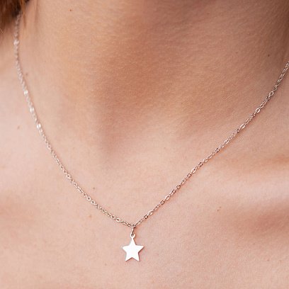 Срібне кольє "Зірочка" 181264 №2