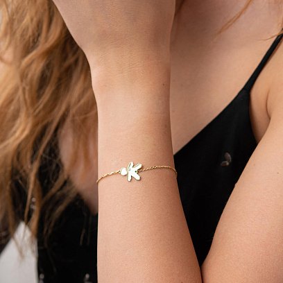 Браслет "Мальчик" в желтом золоте (возможна гравировка) з2078ж №3