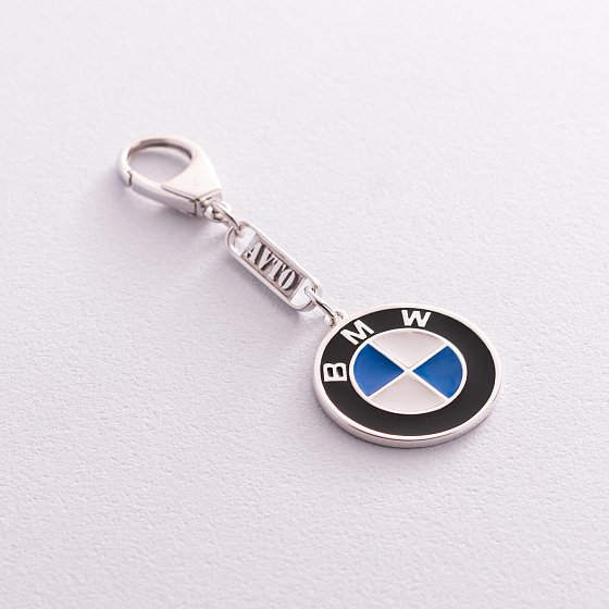 Серебряный брелок для машины "BMW" 9013.1