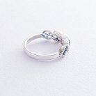 Золотое кольцо с бриллиантами и сапфирами R11535Saj от ювелирного магазина Оникс - 2