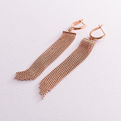 Золотые серьги "Водопад" с07682 №2