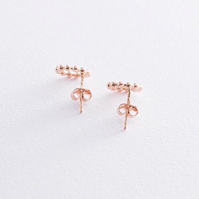 Золотые серьги-пусеты "Гармония" с06904 №3