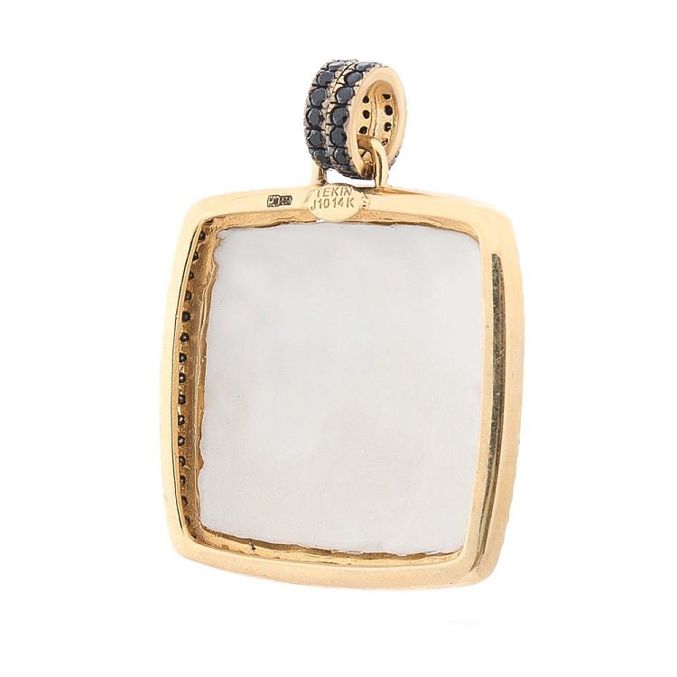 Золотий кулон з фіанітами і емаллю п1055-0 від ювелірного магазину Онікс - 1