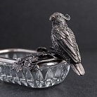 Серебряная фигура с попугаем ручной работы 23120 от ювелирного магазина Оникс - 1
