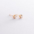 Золотые серьги-гвоздики (бриллиант) сб0275ar от ювелирного магазина Оникс