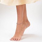 Серебряный шариковый браслет "Круговорот" на ногу 141624 от ювелирного магазина Оникс