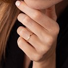 Минималистичное кольцо "Кружочки" в красном золоте к07088 от ювелирного магазина Оникс - 4