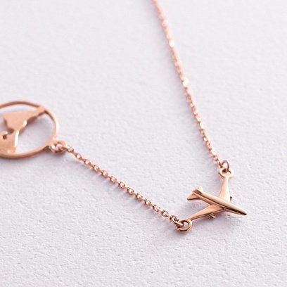 Браслет у червоному золоті "Навколосвітня подорож" б04574 №4