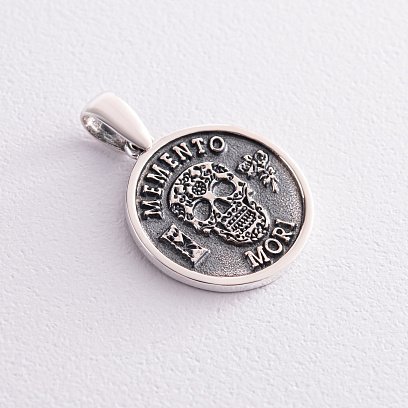 Серебряный кулон "Memento mori" 133134 №6