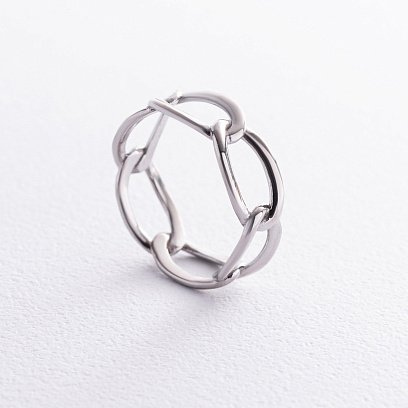 Кольцо "Цепочка" в серебре 7054 №4