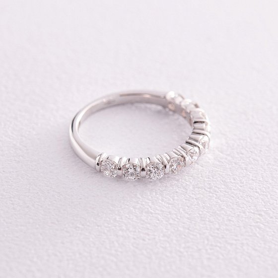Золота каблучка з доріжкою каменів (діаманти) кб0456са №3
