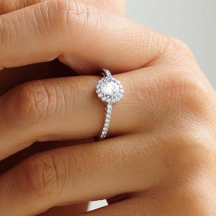 Золота заручальна каблучка з фіанітами к01373ж від ювелірного магазину Онікс - 7