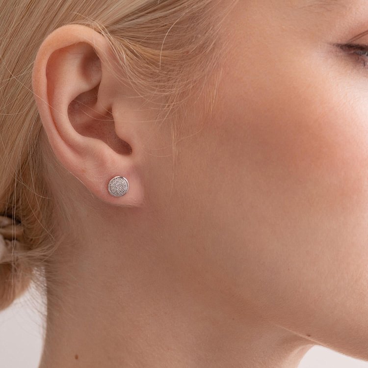 Золоті сережки - пусети з діамантами 318491121 від ювелірного магазину Онікс - 1