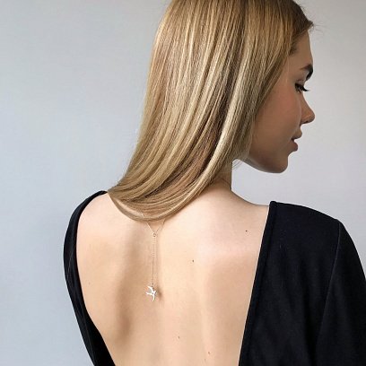 Срібне кольє "Ластівка" 18599 №3