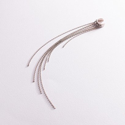 Серебряная серьга - каффа "Тильда" 123194 №4