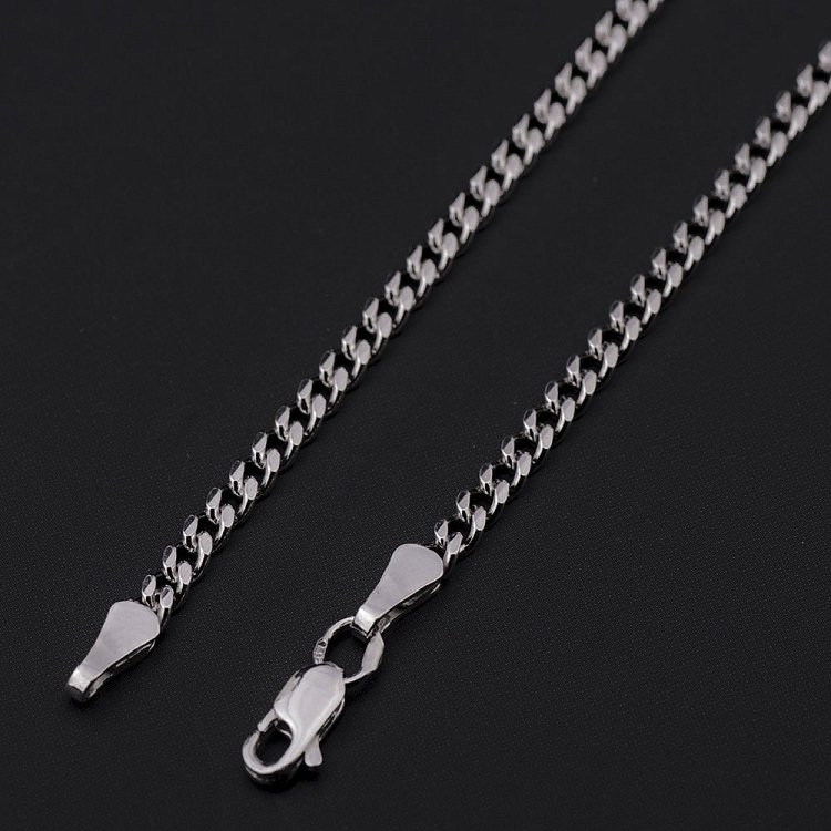 Серебряная цепочка. Панцирное плетение б010093 от ювелирного магазина Оникс - 2