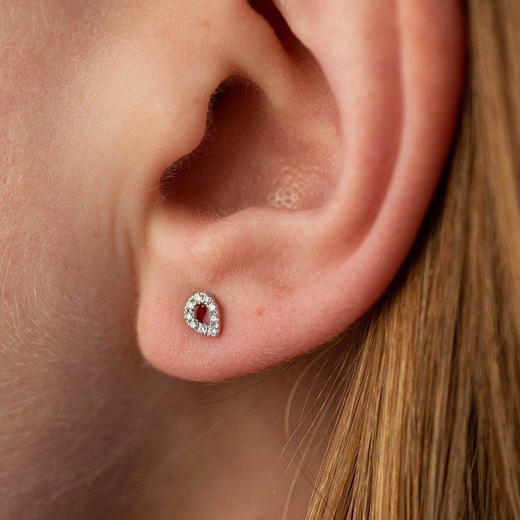 Ассиметричне золотые серьги (бриллианты) сб0492cha от ювелирного магазина Оникс - 3