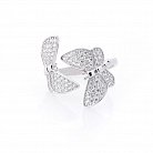 Срібний перстень з фіанітами "Метелики" 112039 от ювелирного магазина Оникс - 1