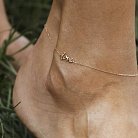 Золотой браслет "Love" на ногу б04858 от ювелирного магазина Оникс - 2