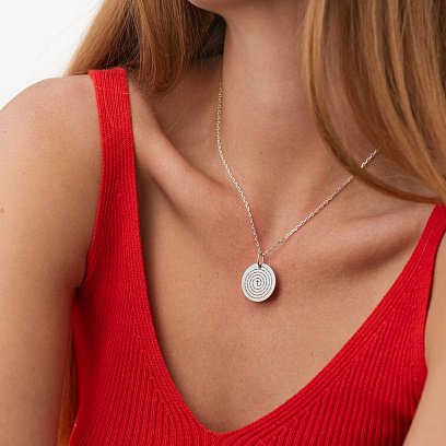 Серебряный кулон "Отче наш" (2.1 см) 133090отче №2