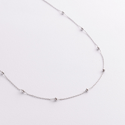 Колье "Шарики" в белом золоте mini кол02648