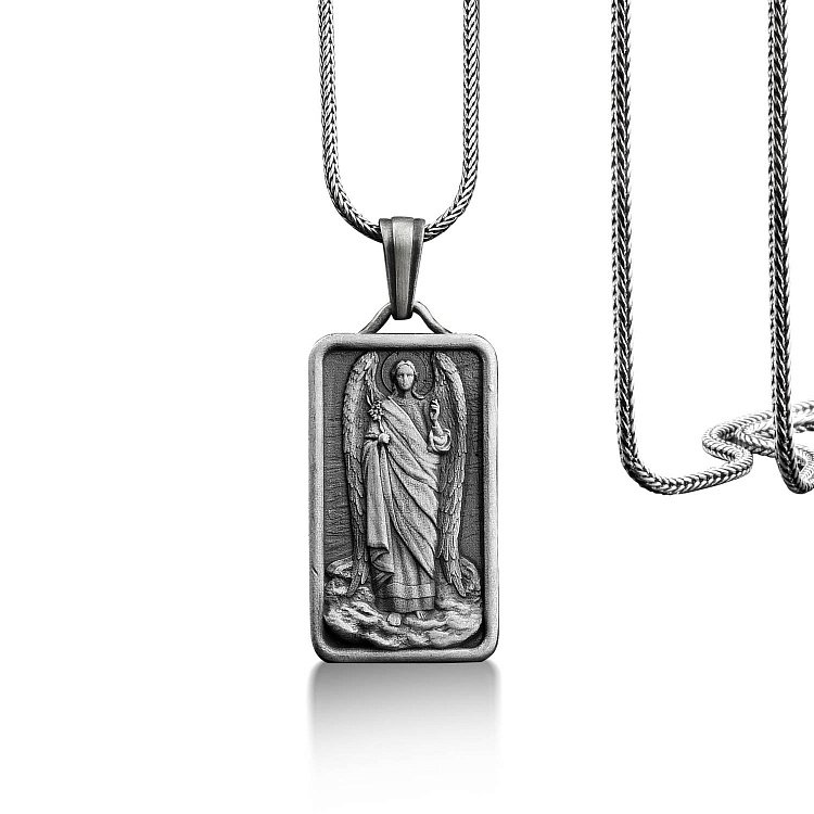 Срібний кулон "Архангел Михаїл" (можливе гравіювання) 133177 від ювелірного магазину Онікс - 4