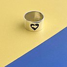 Серебряное кольцо "С Украиной в сердце" 112143сердце от ювелирного магазина Оникс - 3