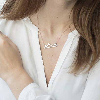 Золотое колье "Горы" кол01175 №2