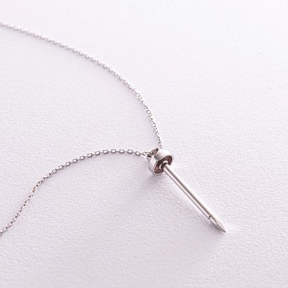 Кольє "Цвях" у білому золоті кол02327 №7