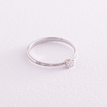 Заручальна золота каблучка з діамантами 229001121 №3