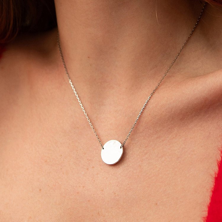 Серебряное колье "Солнечные зайчики" 181046 от ювелирного магазина Оникс - 8