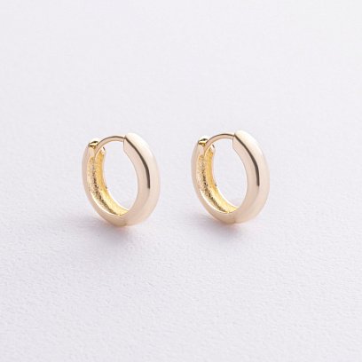 Серьги - кольца в желтом золоте с09255