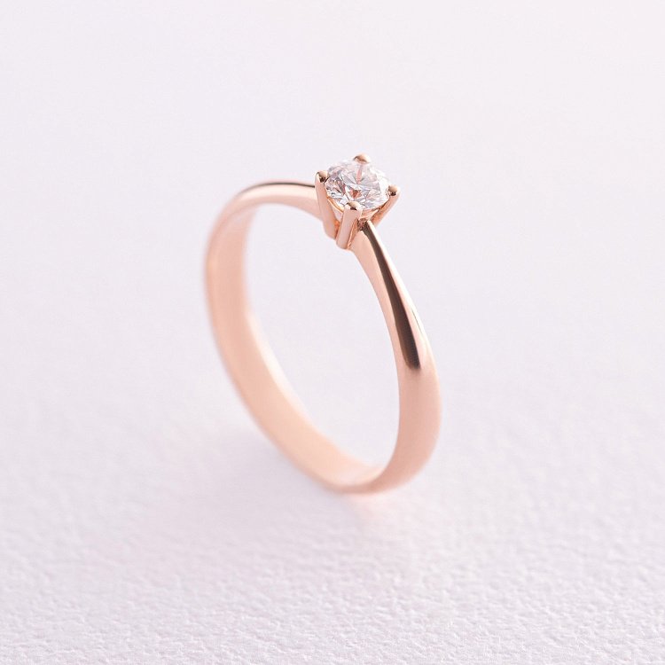 Заручальна золота каблучка з діамантом 218662421 від ювелірного магазину Онікс