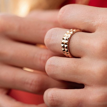 Каблучка "Monica" у червоному золоті к08089 №6