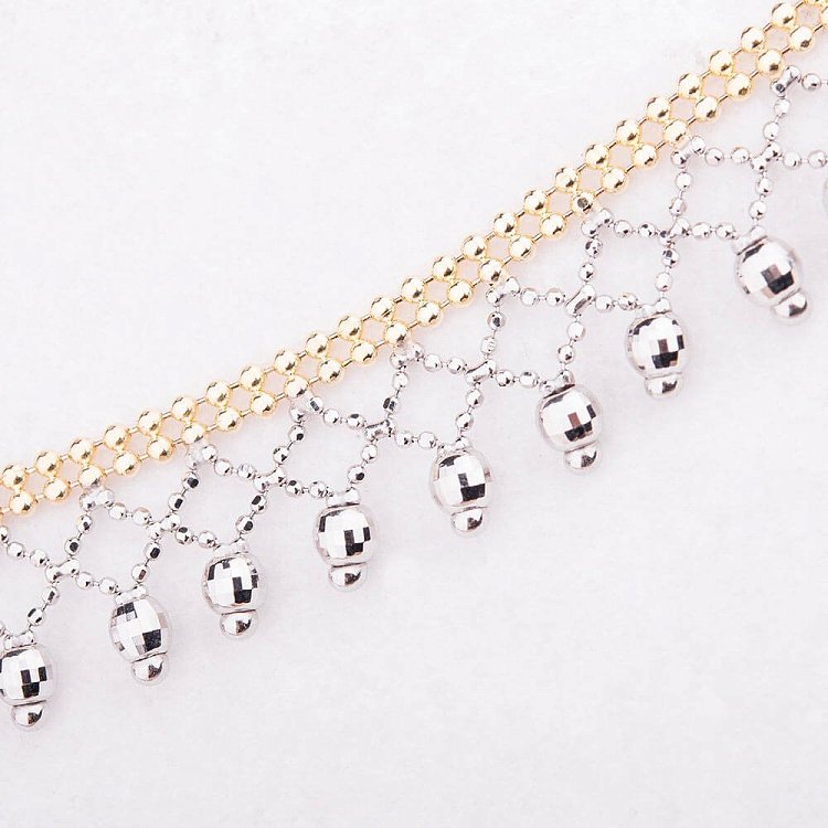 Золотой браслет на ногу б01721 от ювелирного магазина Оникс - 2