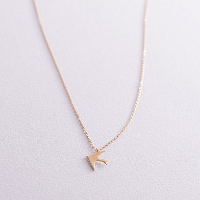 Колье "Ласточка" в желтом золоте кол01613 №7