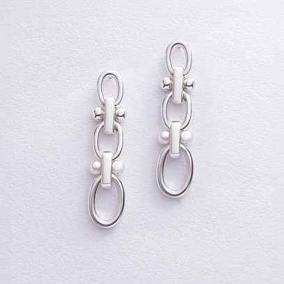 Срібні сережки "Beatrice" 123396
