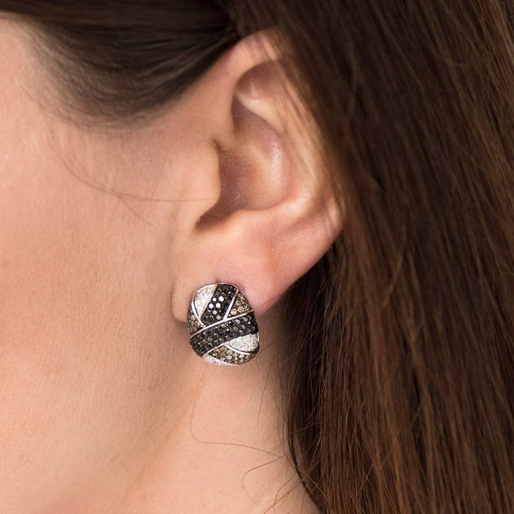 Золотые серьги с бриллиантами Е25296С от ювелирного магазина Оникс - 3