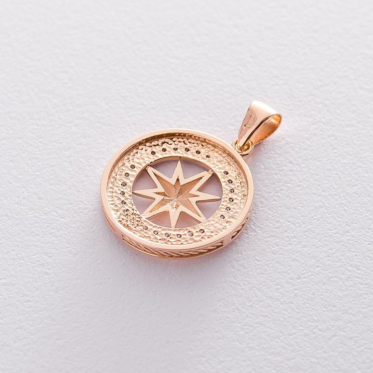 Золотий кулон "Роза вітрів" п03329 від ювелірного магазину Онікс - 5