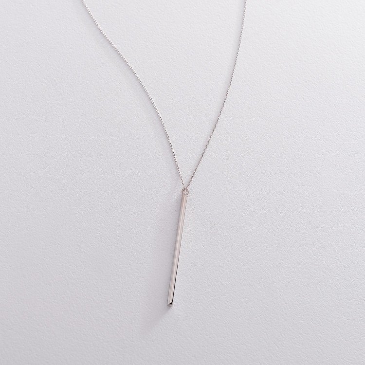 Серебряное колье Минимализм 18899 от ювелирного магазина Оникс - 3
