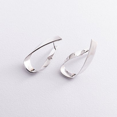 Сережки на англійській застібці (біле золото) с07531