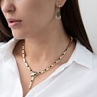 Золоті сережки "Змії" (емаль, фіаніт) с07017 от ювелирного магазина Оникс - 8