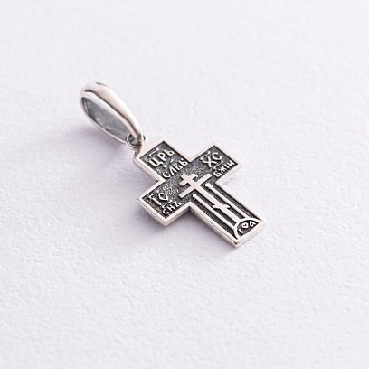 Серебряный крест с чернением 132773 №4