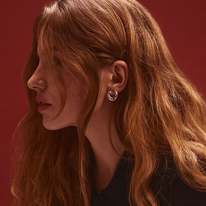 Срібні сережки - пусети "Сяйво" 122880 №2