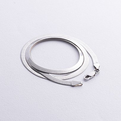 Колье "Наоми" в белом золоте (снейк) ц00519 №3